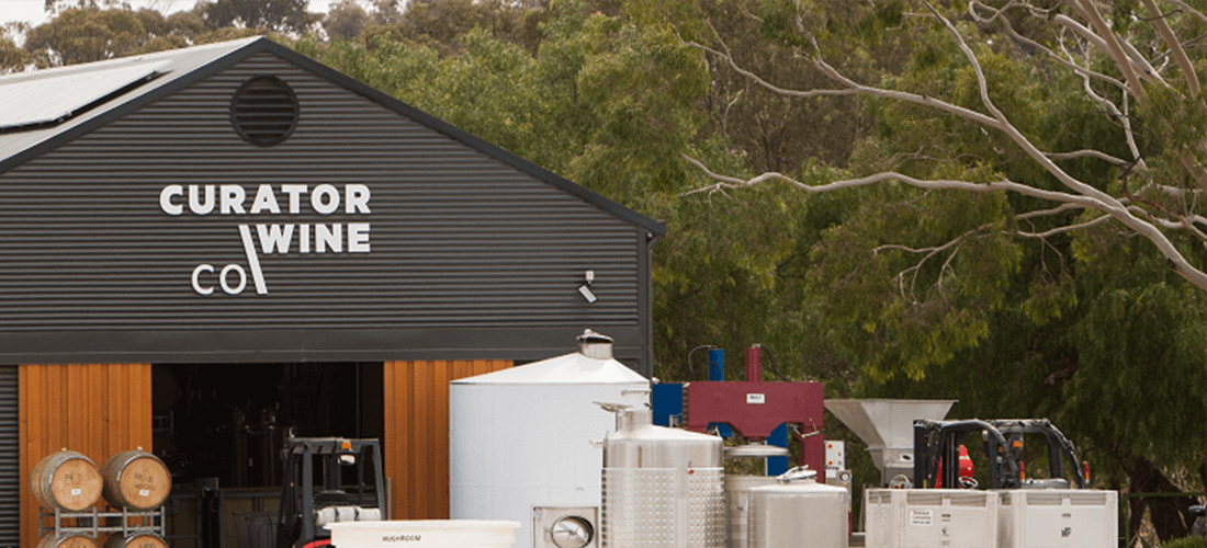 Winery shed barrels, and fermenting vessels